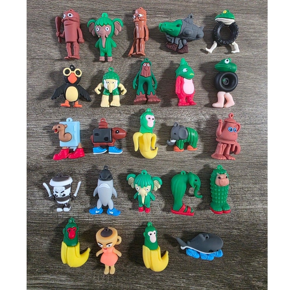 24Pc Surreal Animal Mashup Rubber Charms Italian Brainrot Kidcore Set